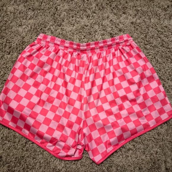 Pink Checkerd Shorts - Picture 2 of 3